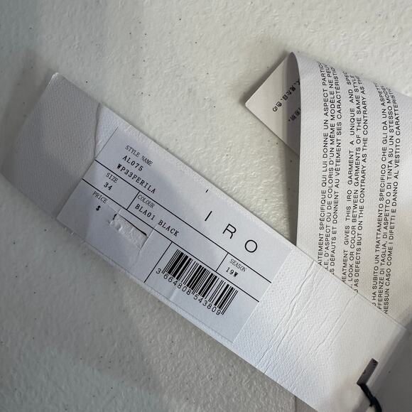 Iro Dress Womens EU 34/XXS Black Ferila Asymmetrical One Shoulder Ruched Formal - Picture 10 of 11